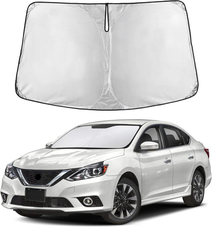 Windshield Sun Shade, Foldable Car Window Shades, 280T Visor Shade - Colors B