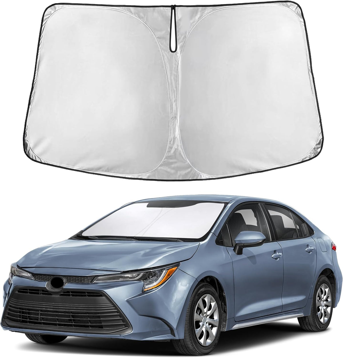 Windshield Sun Shade, Foldable Car Window Shades, 280T Visor Shade - Colors B