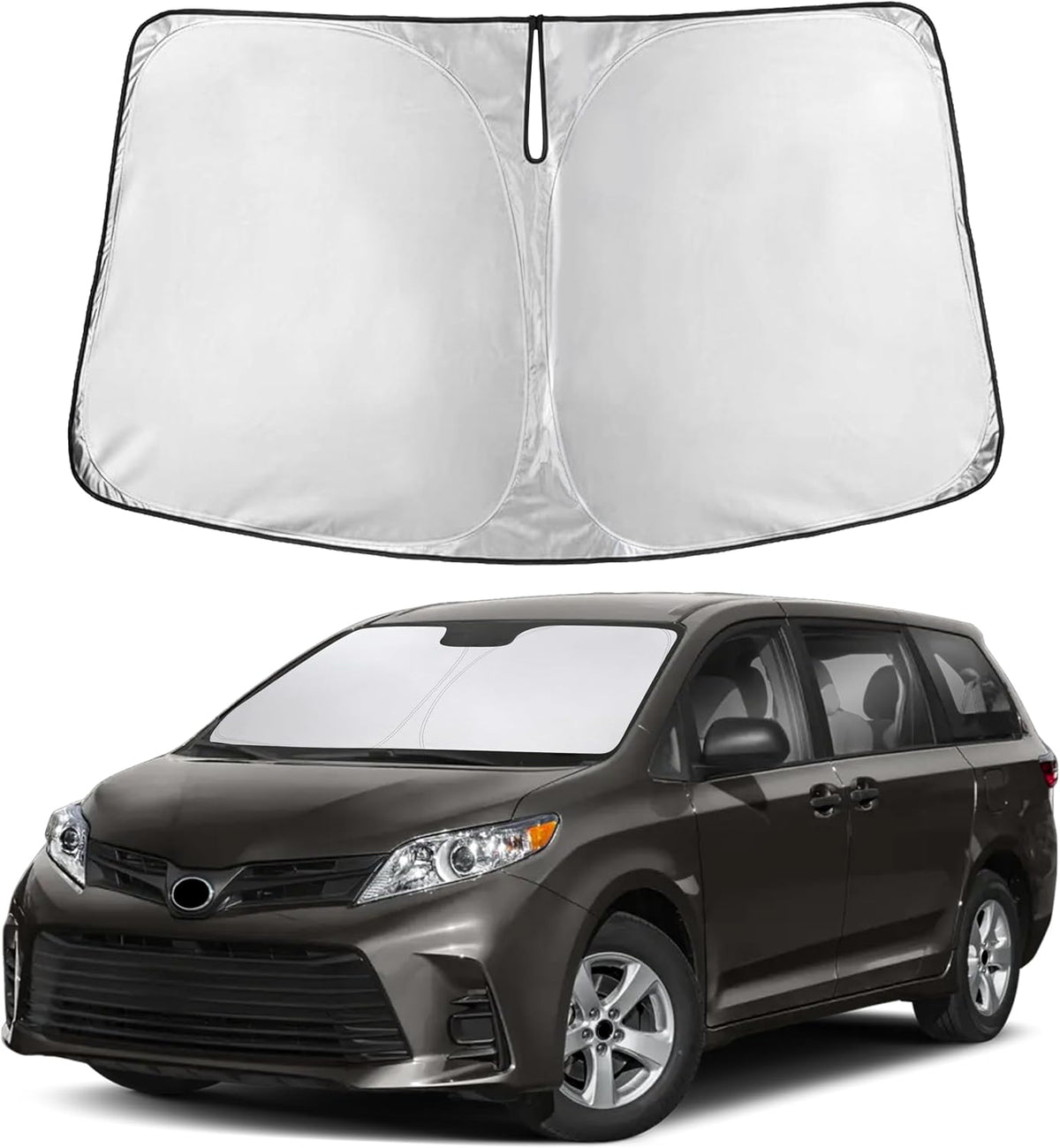 Windshield Sun Shade, Foldable Car Window Shades, 280T Visor Shade - Colors B