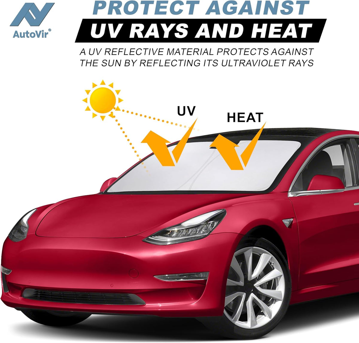 Windshield Sun Shade, Foldable Car Window Shades, 280T Visor Shade - Colors B
