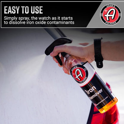 Adam's Iron Remover (16oz) - Iron Out Fallout & Stop Rust Remover Spray for Car Detailing Removes Iron Particles in Auto Paint, Wheels, Motorcycle, RV & Boat - Use Before Clay Bar, Wax or Car Wash