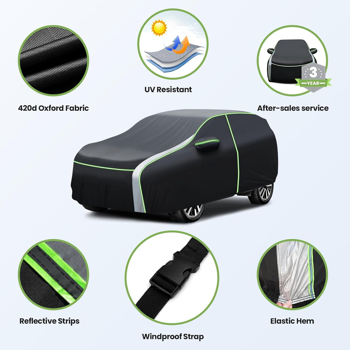 420d Waterproof Car Cover for Toyota RAV4 SUV Accessories - Colors C