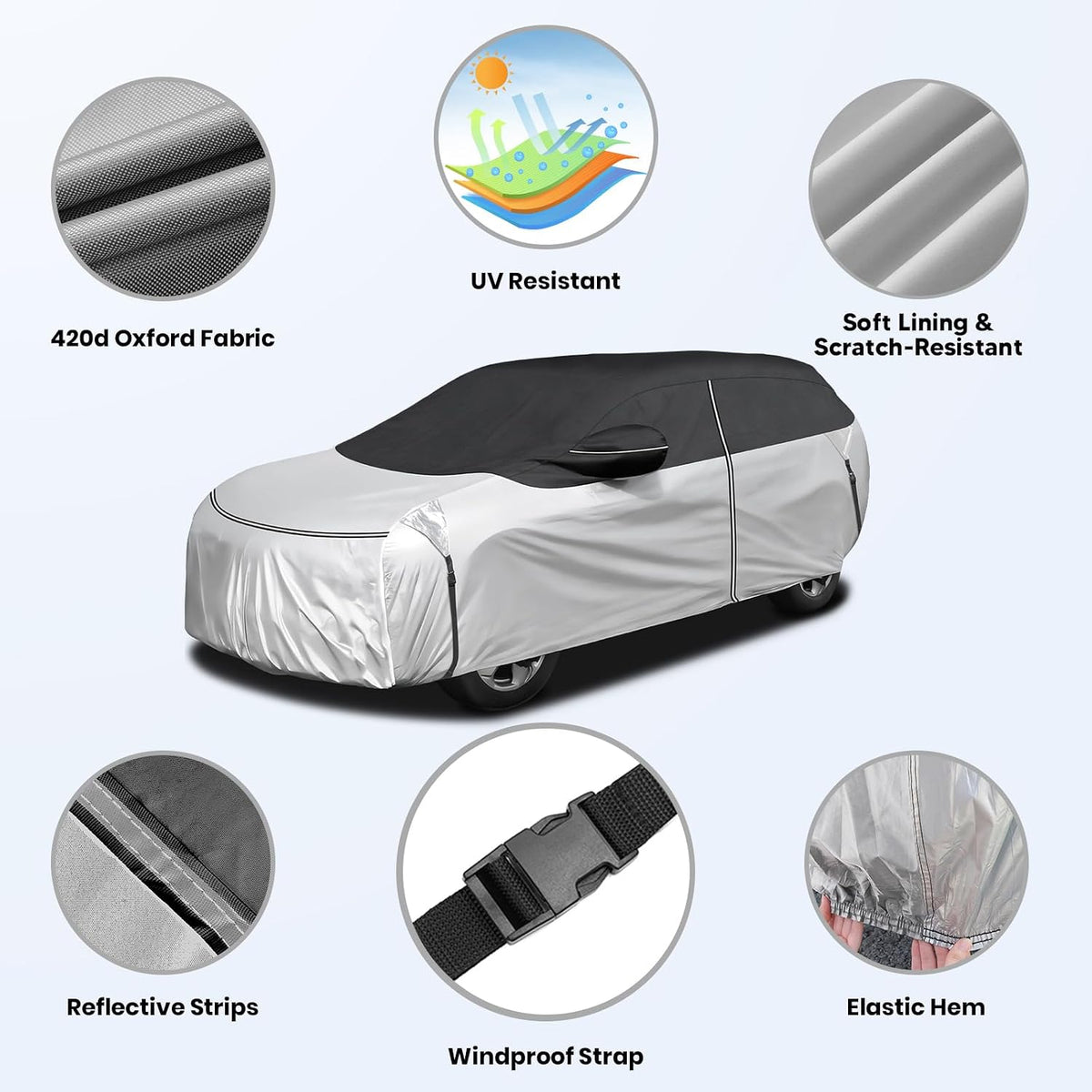 420d Waterproof Car Cover for Toyota RAV4 SUV Accessories - Colors C