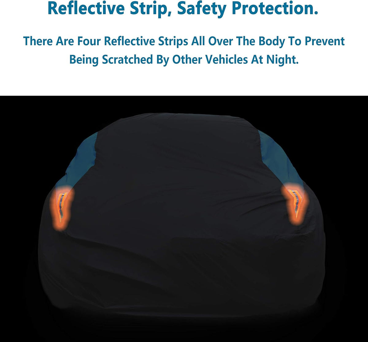 Waterproof Car Cover All Weather Snowproof UV Protection Windproof Outdoor Full car Cover, Universal Fit for Sedan (Fit Sedan Length 194-206 inch, Blue) - Colors B