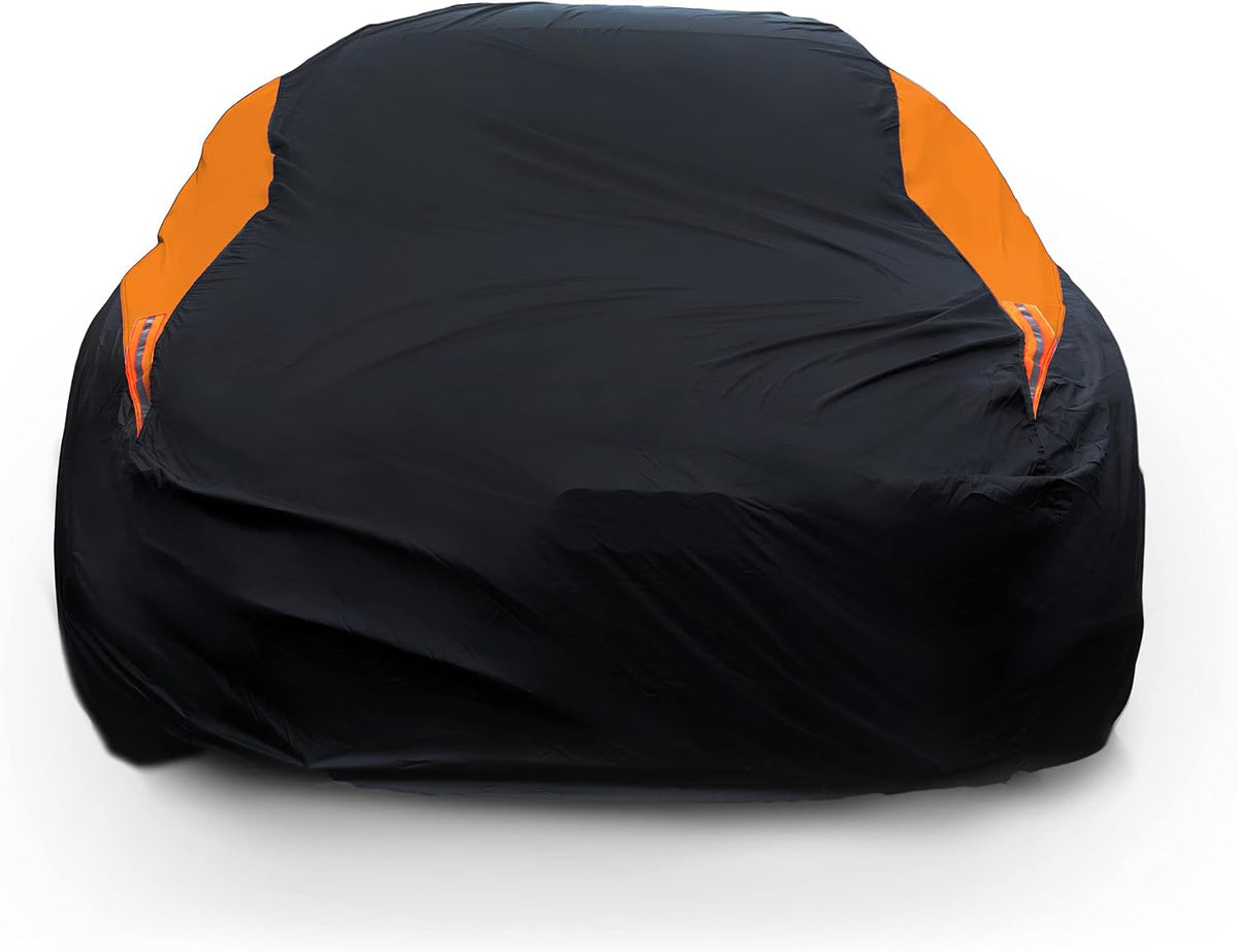 Waterproof Car Cover All Weather Snowproof UV Protection Windproof Outdoor Full car Cover, Universal Fit for Sedan (Fit Sedan Length 194-206 inch, Blue) - Colors B