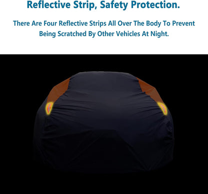 Waterproof Car Cover All Weather Snowproof UV Protection Windproof Outdoor Full car Cover, Universal Fit for Sedan (Fit Sedan Length 194-206 inch, Blue) - Colors B