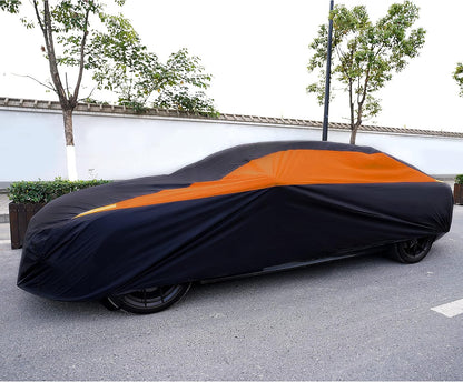 Waterproof Car Cover All Weather Snowproof UV Protection Windproof Outdoor Full car Cover, Universal Fit for Sedan (Fit Sedan Length 194-206 inch, Blue) - Colors B