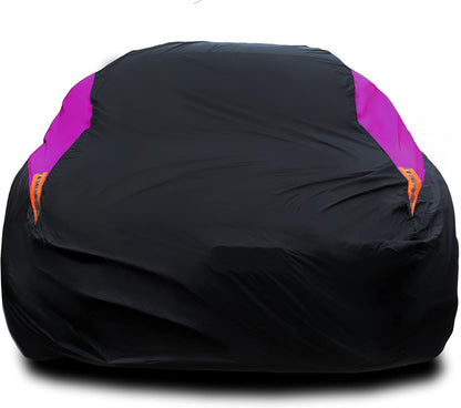 Waterproof Car Cover All Weather Snowproof UV Protection Windproof Outdoor Full car Cover, Universal Fit for Sedan (Fit Sedan Length 194-206 inch, Blue) - Colors B