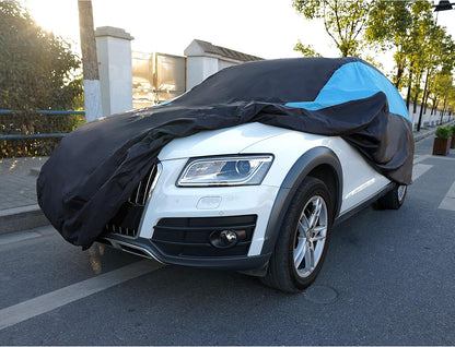 Waterproof Car Cover All Weather Snowproof UV Protection Windproof Outdoor Full car Cover, Universal Fit for Sedan (Fit Sedan Length 194-206 inch, Blue) - Colors B