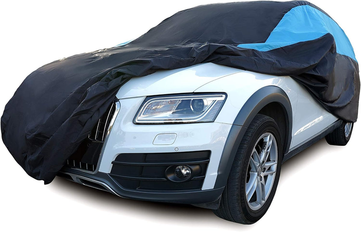Waterproof Car Cover All Weather Snowproof UV Protection Windproof Outdoor Full car Cover, Universal Fit for Sedan (Fit Sedan Length 194-206 inch, Blue) - Colors B