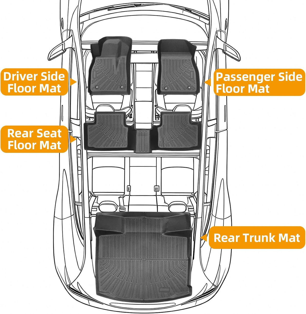 Floor Mats for Toyota Prius 2016-2022(NOT for Prius c & Prius v) - Colors C