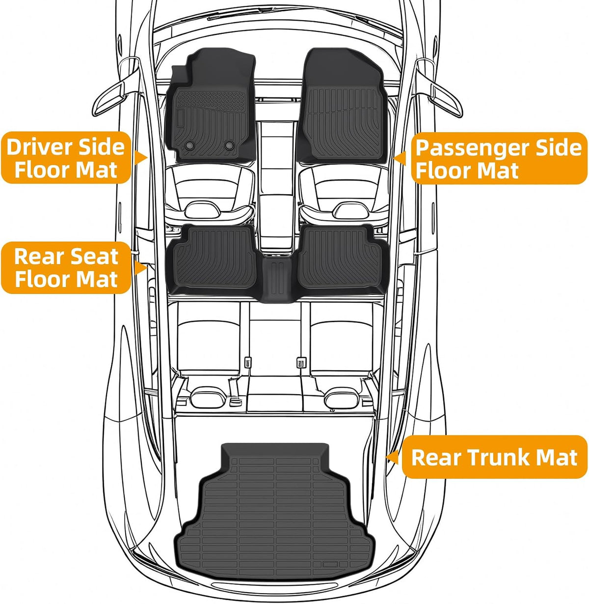 Floor Mats for Toyota Prius 2016-2022(NOT for Prius c & Prius v) - Colors C
