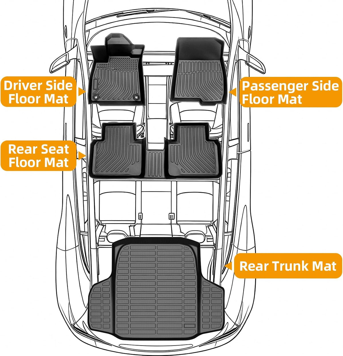 Floor Mats for Toyota Prius 2016-2022(NOT for Prius c & Prius v) - Colors C