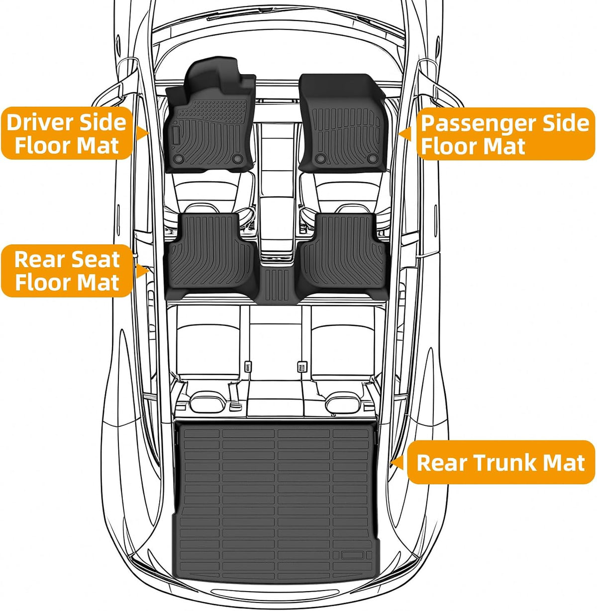 Floor Mats for Toyota Prius 2016-2022(NOT for Prius c & Prius v) - Colors C