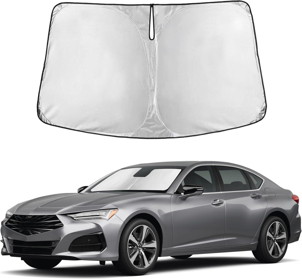 Windshield Sun Shade, Foldable Car Window Shades, 280T Visor Shade - Colors E
