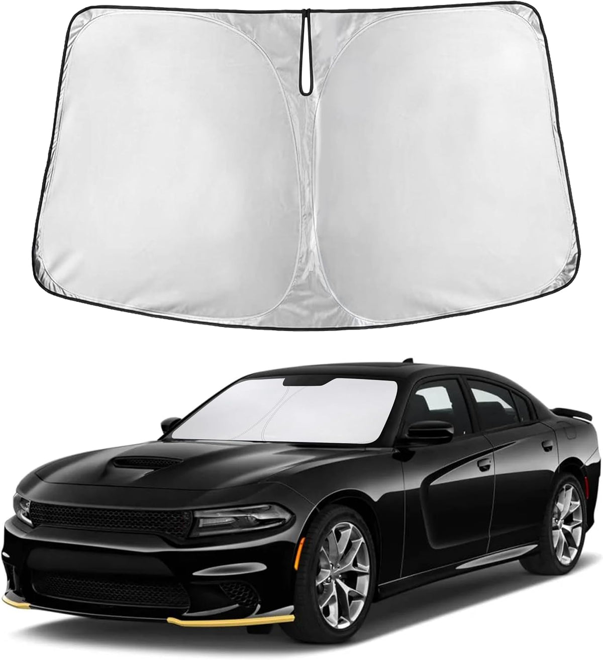 Windshield Sun Shade, Foldable Car Window Shades, 280T Visor Shade - Colors E