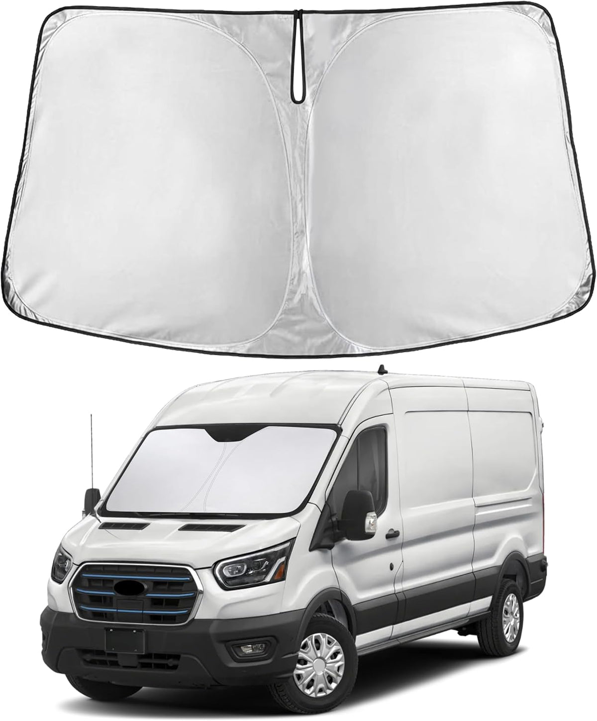 Windshield Sun Shade, Foldable Car Window Shades, 280T Visor Shade - Colors E