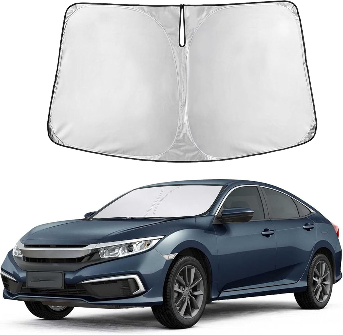 Windshield Sun Shade, Foldable Car Window Shades, 280T Visor Shade - Colors E