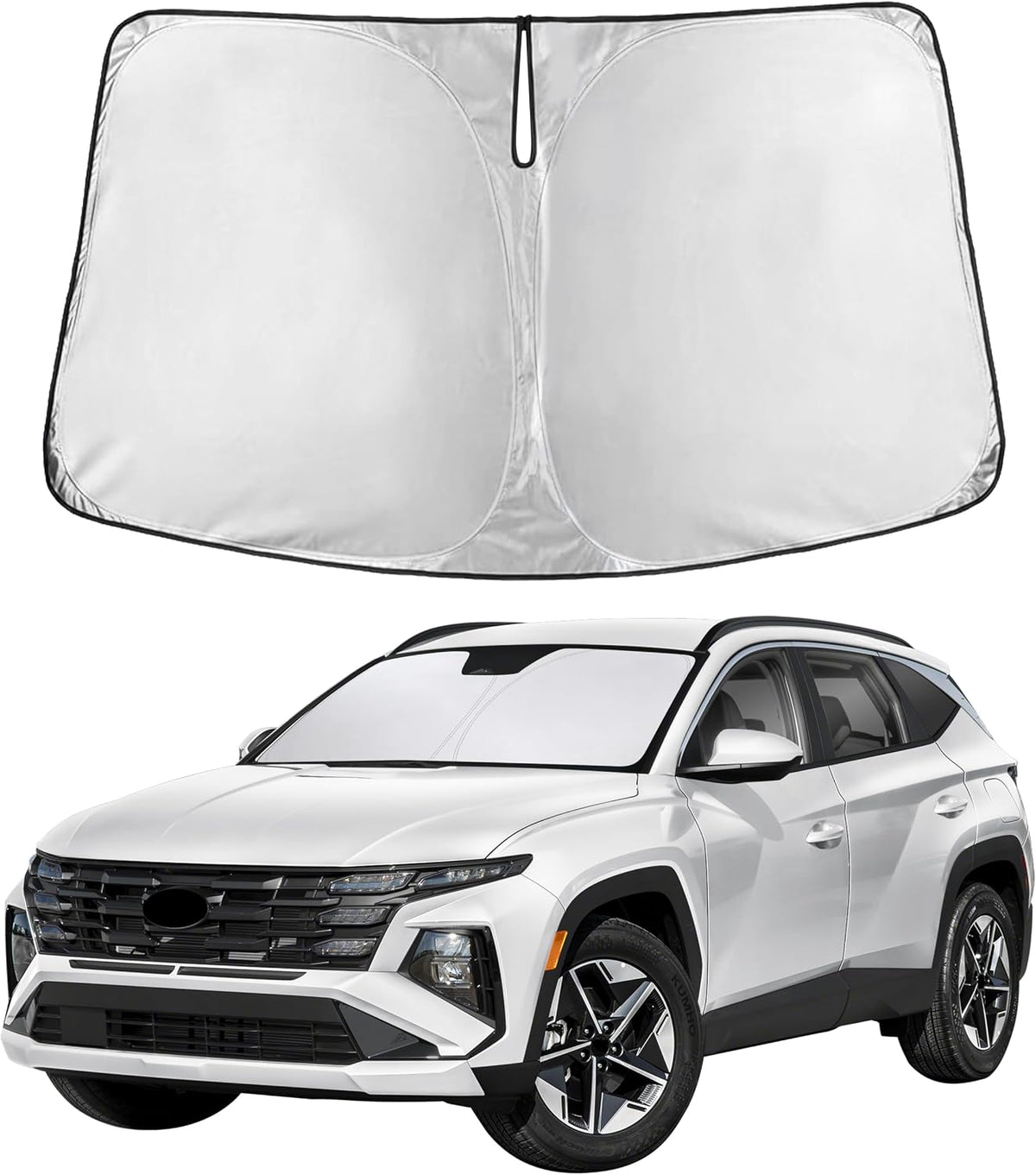 Windshield Sun Shade, Foldable Car Window Shades, 280T Visor Shade - Colors E