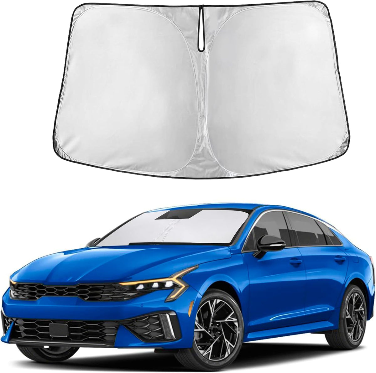 Windshield Sun Shade, Foldable Car Window Shades, 280T Visor Shade - Colors E
