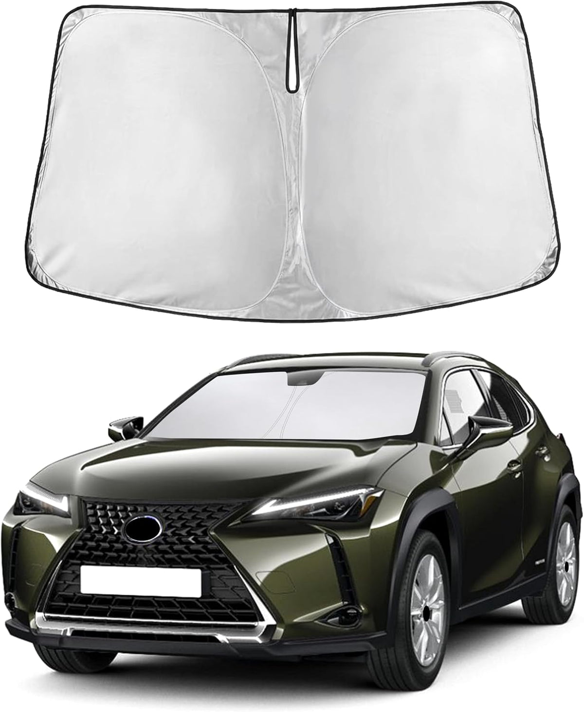 Windshield Sun Shade, Foldable Car Window Shades, 280T Visor Shade - Colors E