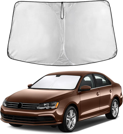 Windshield Sun Shade, Foldable Car Window Shades, 280T Visor Shade - Colors E