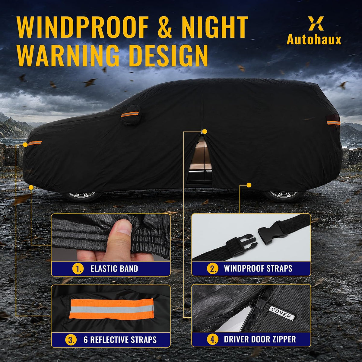 210D-PU Car Cover for Honda Civic Sedan Coupe - Colors B