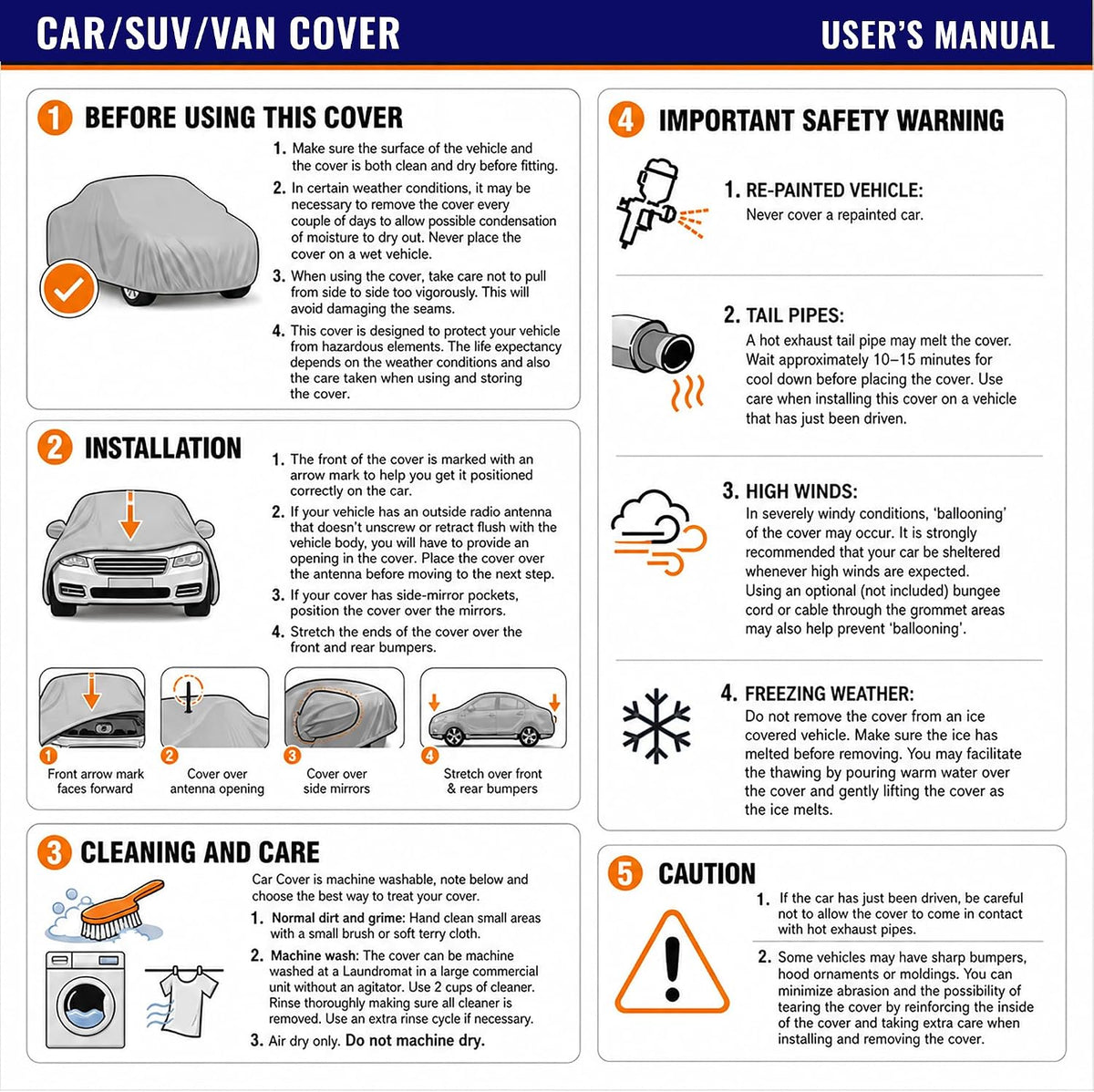 210D-PU Car Cover for Honda Civic Sedan Coupe - Colors B