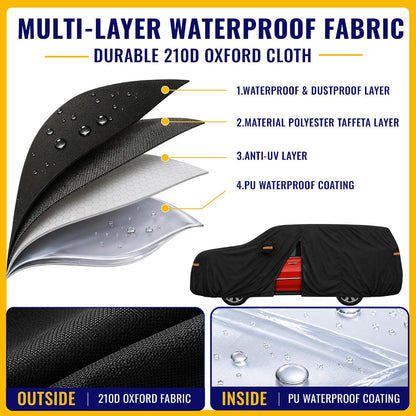 210D-PU Car Cover for Honda Civic Sedan Coupe - Colors B