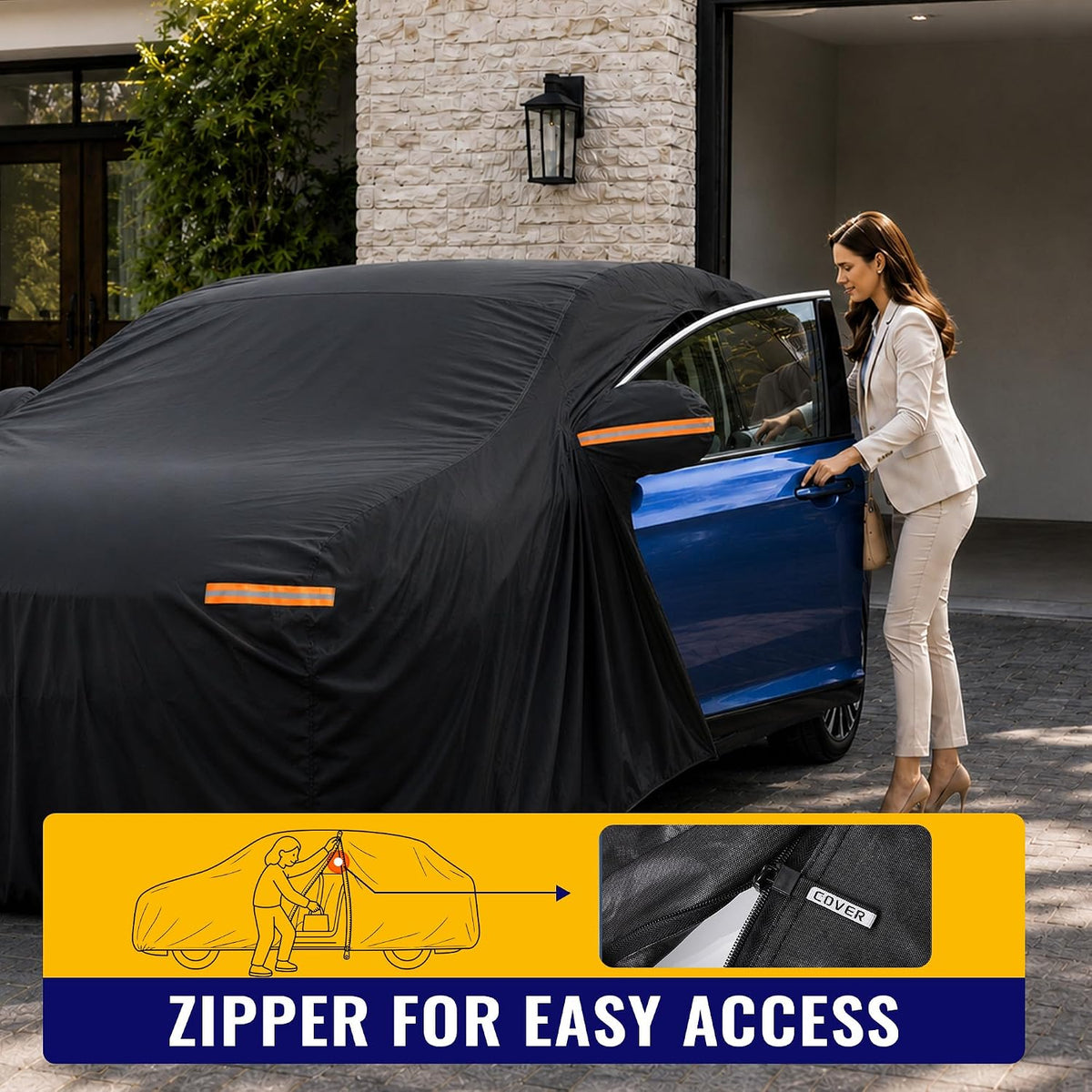 210D-PU Car Cover for Honda Civic Sedan Coupe - Colors B