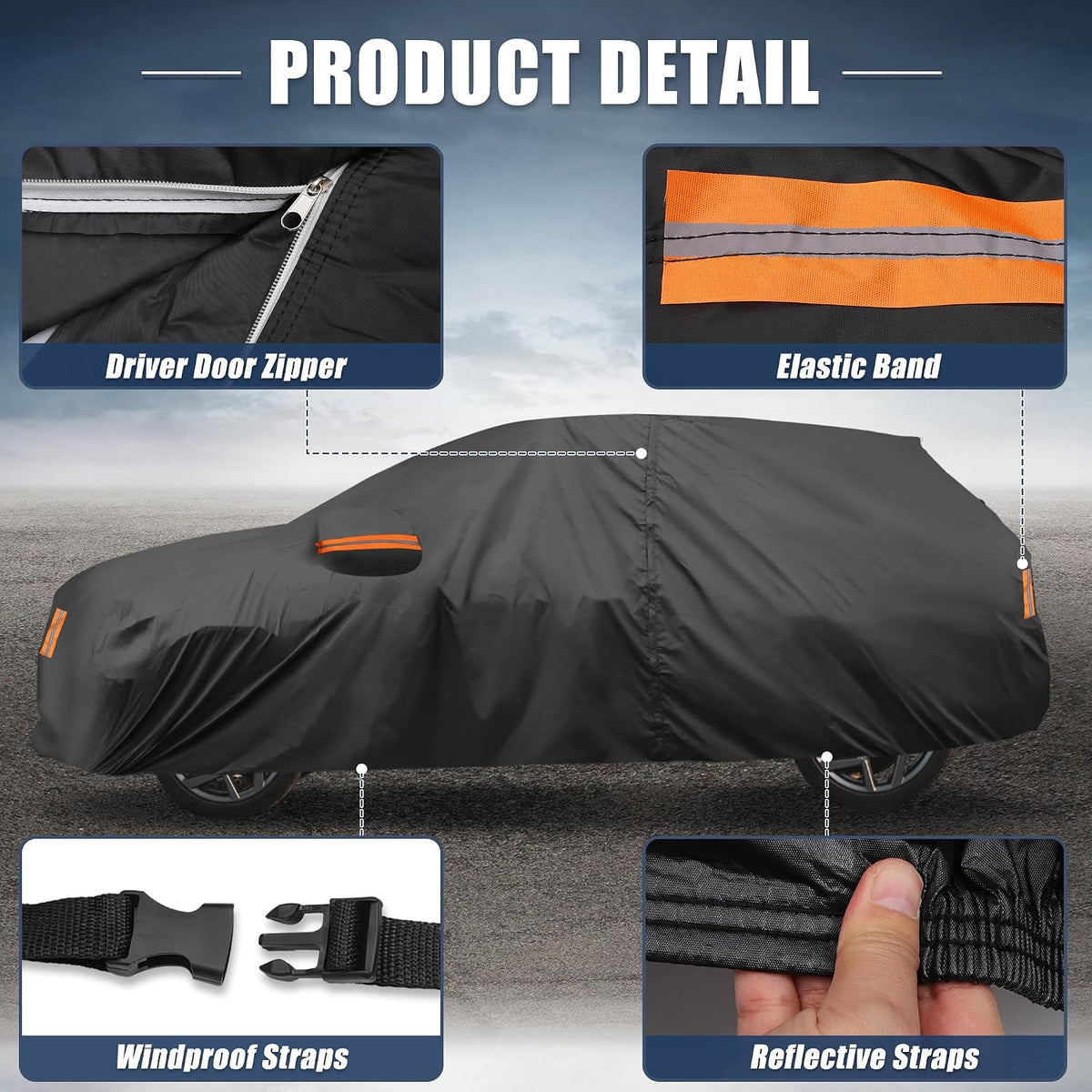 210D-PU Car Cover for Honda Civic Sedan Coupe - Colors B