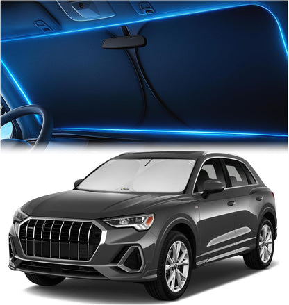 Windshield Sun Shade for Dodge RAM 1500 2019-2023 2024 2025 2026, Foldable Car Window Sunshade, Heat & UV Visor Cover, Reflective Front Shades Accessories - Colors E