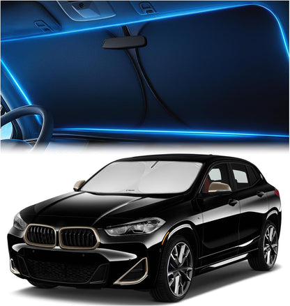Windshield Sun Shade for Dodge RAM 1500 2019-2023 2024 2025 2026, Foldable Car Window Sunshade, Heat & UV Visor Cover, Reflective Front Shades Accessories - Colors E