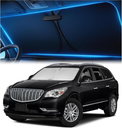 Windshield Sun Shade for Dodge RAM 1500 2019-2023 2024 2025 2026, Foldable Car Window Sunshade, Heat & UV Visor Cover, Reflective Front Shades Accessories - Colors E
