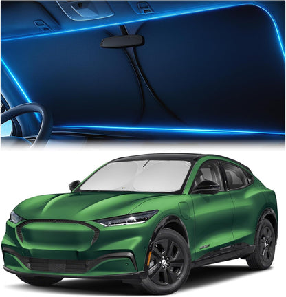 Windshield Sun Shade for Dodge RAM 1500 2019-2023 2024 2025 2026, Foldable Car Window Sunshade, Heat & UV Visor Cover, Reflective Front Shades Accessories - Colors E