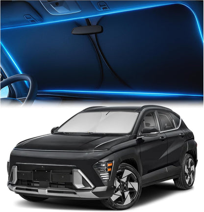 Windshield Sun Shade for Dodge RAM 1500 2019-2023 2024 2025 2026, Foldable Car Window Sunshade, Heat & UV Visor Cover, Reflective Front Shades Accessories - Colors E