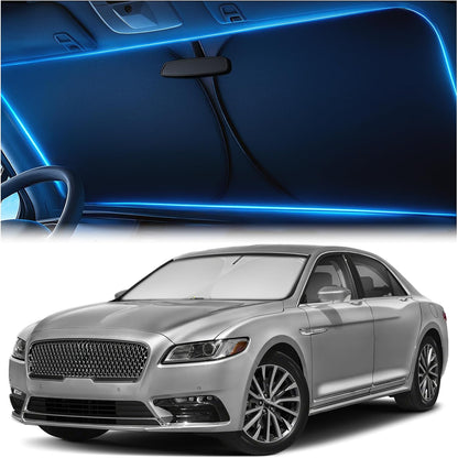 Windshield Sun Shade for Dodge RAM 1500 2019-2023 2024 2025 2026, Foldable Car Window Sunshade, Heat & UV Visor Cover, Reflective Front Shades Accessories - Colors E