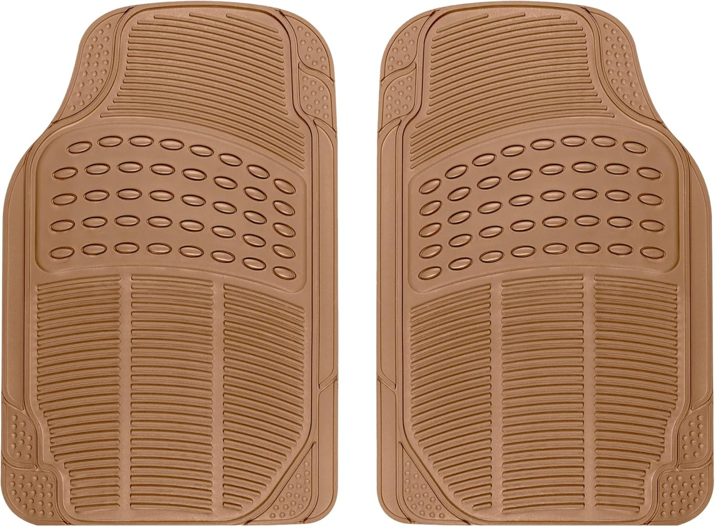 BDK ProLiner Car Floor Mats for Cars Trucks SUV, 3-Piece All-Weather Heavy Duty Rubber Liners with Universal Trimmable Fit, Durable Waterproof Vehicle Auto Floor Mats with Capture Ridges Black
