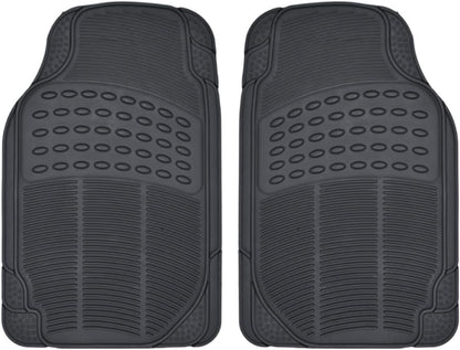 BDK ProLiner Car Floor Mats for Cars Trucks SUV, 3-Piece All-Weather Heavy Duty Rubber Liners with Universal Trimmable Fit, Durable Waterproof Vehicle Auto Floor Mats with Capture Ridges Black