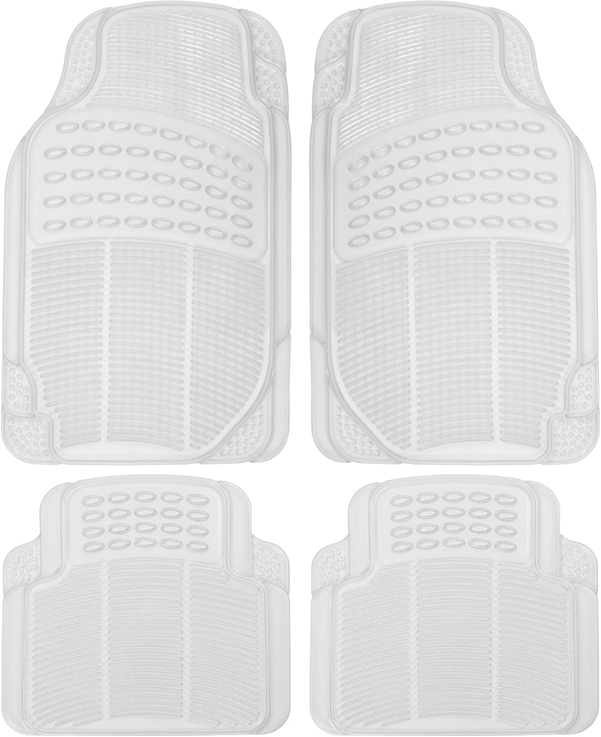 BDK ProLiner Car Floor Mats for Cars Trucks SUV, 3-Piece All-Weather Heavy Duty Rubber Liners with Universal Trimmable Fit, Durable Waterproof Vehicle Auto Floor Mats with Capture Ridges Black