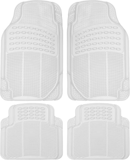 BDK ProLiner Car Floor Mats for Cars Trucks SUV, 3-Piece All-Weather Heavy Duty Rubber Liners with Universal Trimmable Fit, Durable Waterproof Vehicle Auto Floor Mats with Capture Ridges Black
