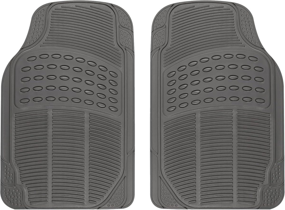 BDK ProLiner Car Floor Mats for Cars Trucks SUV, 3-Piece All-Weather Heavy Duty Rubber Liners with Universal Trimmable Fit, Durable Waterproof Vehicle Auto Floor Mats with Capture Ridges Black