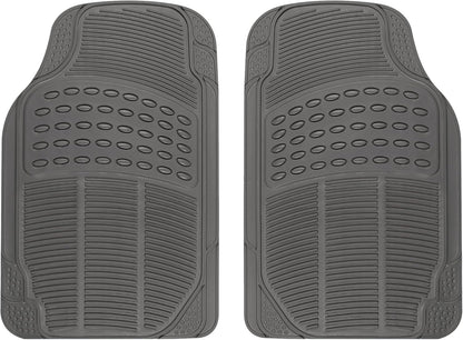 BDK ProLiner Car Floor Mats for Cars Trucks SUV, 3-Piece All-Weather Heavy Duty Rubber Liners with Universal Trimmable Fit, Durable Waterproof Vehicle Auto Floor Mats with Capture Ridges Black
