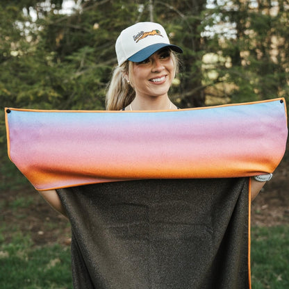 Athletic Running Towel, Full-Sized, Car Seat Cover - Performance Microfiber (Garden of Races Past) - Colors B
