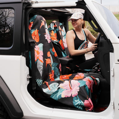 Athletic Running Towel, Full-Sized, Car Seat Cover - Performance Microfiber (Garden of Races Past) - Colors B