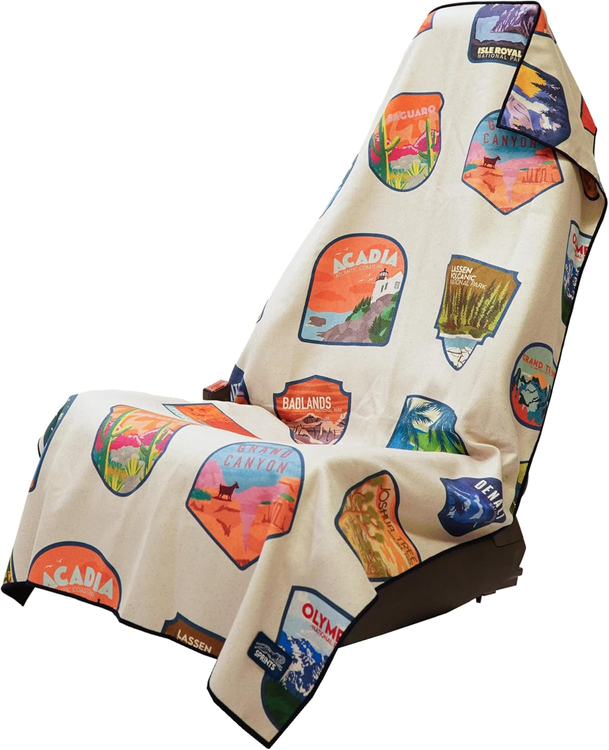 Athletic Running Towel, Full-Sized, Car Seat Cover - Performance Microfiber (Garden of Races Past) - Colors B