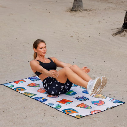 Athletic Running Towel, Full-Sized, Car Seat Cover - Performance Microfiber (Garden of Races Past) - Colors B