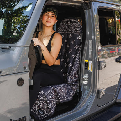 Athletic Running Towel, Full-Sized, Car Seat Cover - Performance Microfiber (Garden of Races Past) - Colors B