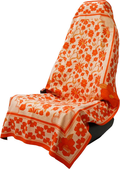 Athletic Running Towel, Full-Sized, Car Seat Cover - Performance Microfiber (Garden of Races Past) - Colors B