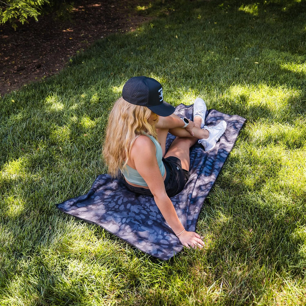 Athletic Running Towel, Full-Sized, Car Seat Cover - Performance Microfiber (Garden of Races Past) - Colors B
